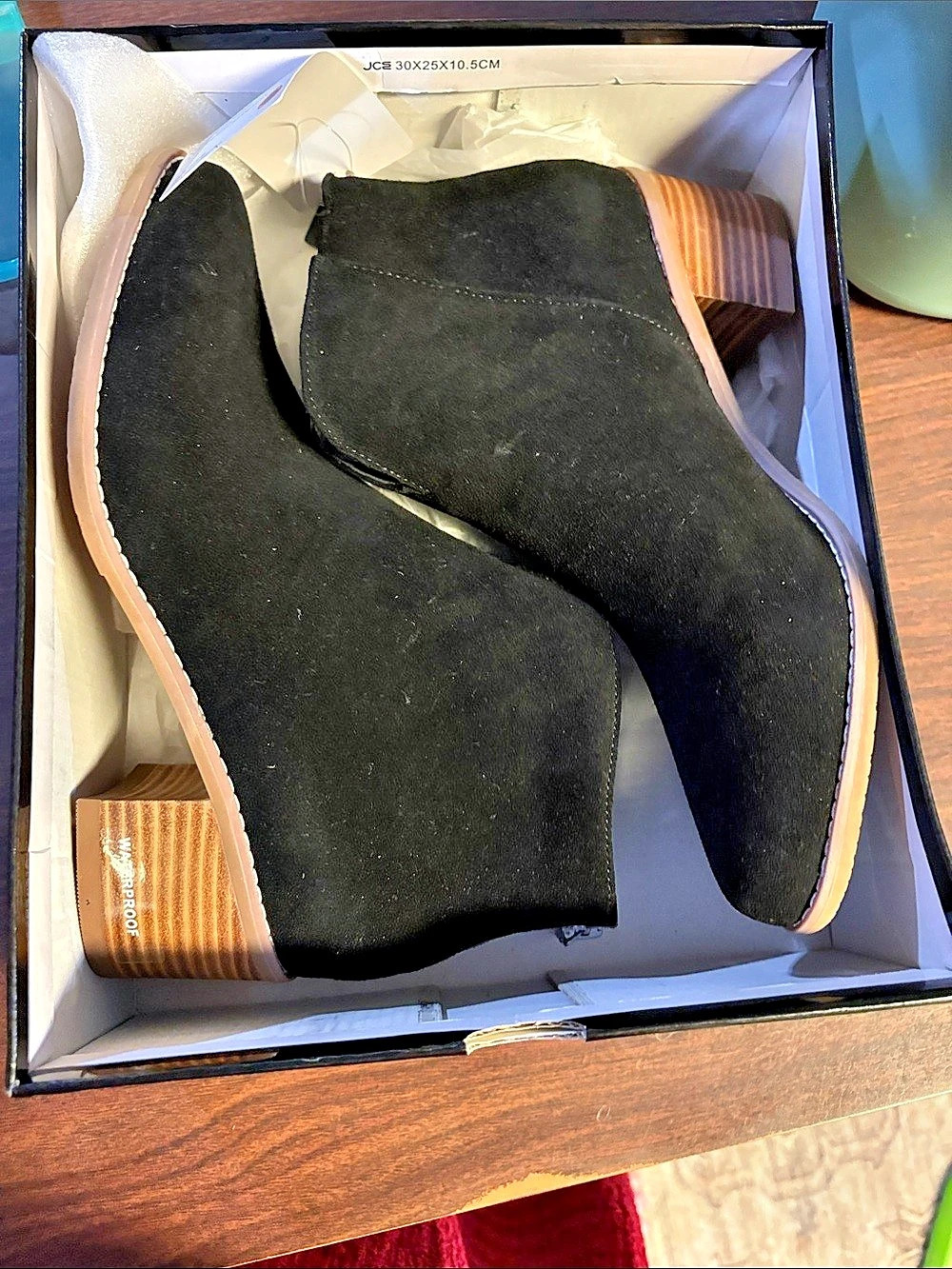 Aqua College Emily Black Suede Ankle Boots US 9 NWT